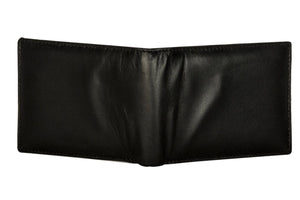 S Bi-Fold Leather Wallet with 9 Credit Card Slots with Flip Up ID & Credit Card Flap