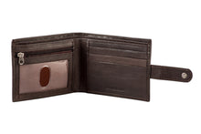 Charger l&#39;image dans la galerie, Bifold Press Stud Mens Leather Wallet With Gift Bag
