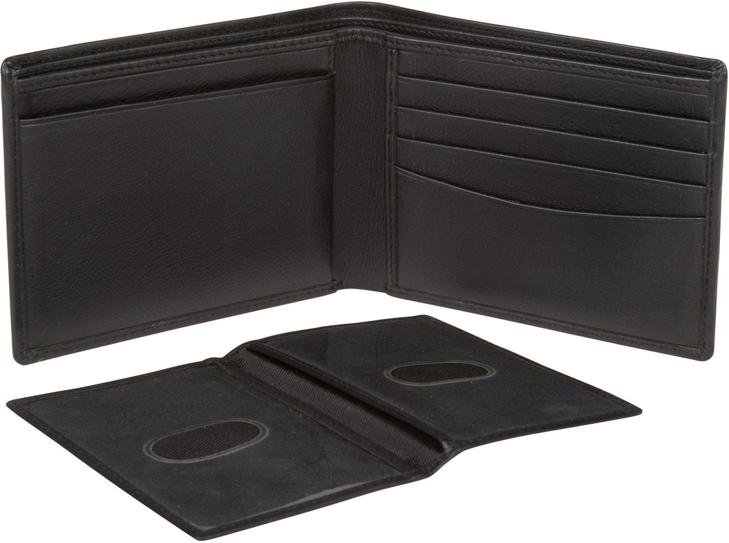 Bi-Fold Leather Wallet with Removable ID Case - Comes in a Gift bag