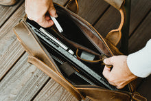 Load image into Gallery viewer, The Welch Briefcase | Vintage Leather Messenger Bag
