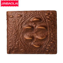 Load image into Gallery viewer, Men Genuine Cow Leather Wallets Crocodile Skin Money Clip Fashion Purses Coin Pocket Short Top Quality Male Wallets
