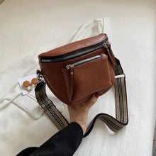 Charger l&#39;image dans la galerie, sac à bandoulière crossbody en cuir vintage - Cuir végétalien - Importé
