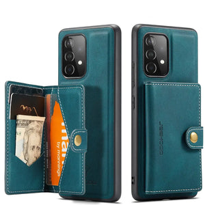 Funda magnética de cuero con ranura para tarjetas para Samsung Galaxy - Cuero vegano - Importado