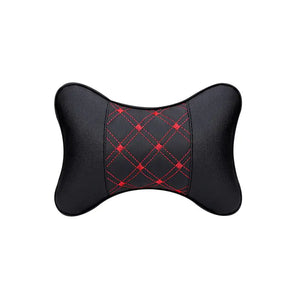 Almohada de cuero PU para el cuello del coche para aliviar el dolor de cabeza - Cuero vegano - Importado