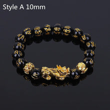 Load image into Gallery viewer, Feng Shui Wealth Bracelet: Black Beads
