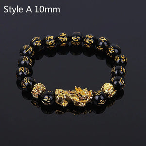 Bracelet de Richesse Feng Shui : Perles Noires