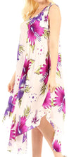 Charger l&#39;image dans la galerie, Aba Women&#39;s Sleeveless Floral Print Summer Dress with Scoop Neck, Loose Fit, and Vibrant Colors

