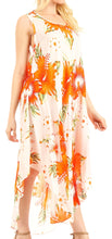 Charger l&#39;image dans la galerie, Aba Women&#39;s Casual Summer Floral Print Sleeveless Loose Dress Cover-up on model
