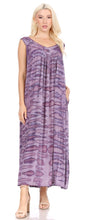 Charger l&#39;image dans la galerie, Adele Sequin Embroidered Scoop Neck Sleeveless Dress in purple, featuring sequin details, perfect as a summer dress or cover-up.
