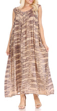 Charger l&#39;image dans la galerie, Model wearing Adele Sequin Embroidered Scoop Neck Sleeveless Dress, lightweight rayon fabric, showcasing a stylish summer look.

