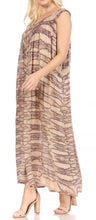 Charger l&#39;image dans la galerie, Adele Sequin Embroidered Scoop Neck Sleeveless Dress Cover Up in lightweight rayon, perfect for summer, one size fits US 0-4X.
