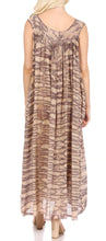 Charger l&#39;image dans la galerie, Back view of a woman wearing an Adele Sequin Embroidered Sleeveless Dress with scoop neck in a relaxed fit, featuring a unique pattern.
