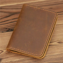 Charger l&#39;image dans la galerie, 1052 New Arrival Vintage Men&#39;s Genuine Leather Credit Card Holder Small Wallet Money Bag ID Card Case Mini Purse For Male
