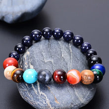 Cargar imagen en el visor de la galería, Pulsera Ocho Planetas Piedra Natural
