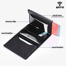 Load image into Gallery viewer, RFID Lock Vintage Automatic Leather Credit Card Holder - Vegan leather - Imported
