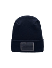 Charger l&#39;image dans la galerie, American Flag Beanie - H-Stitch Circular Knit Cuffed Beanie - Patented Design and Made in USA
