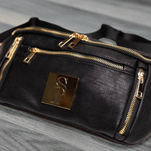Load image into Gallery viewer, Black Leather Sling Bag
