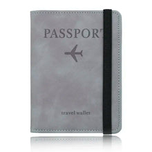 Cargar imagen en el visor de la galería, Blocking Passport Holder Leather Travel Wallet
