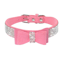 Load image into Gallery viewer, Puppy Cat Collars Adjustable Leather Bowknot
