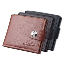 Load image into Gallery viewer, Men&#39;s Retro Woven Pattern Leather Wallet
