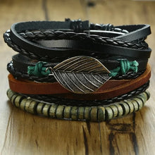 Cargar imagen en el visor de la galería, Braided Wrap Leather Bracelets
