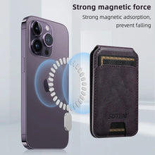 Charger l&#39;image dans la galerie, Luxury Leather Mobile Magnetic Card Holder
