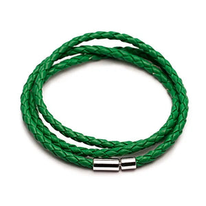 Pulsera de cuero trenzado de PU de moda colorida - Cuero vegano - Importado