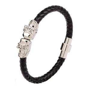 Pulsera clásica de cuero multicapa tejida a mano - Cuero vegano - Importado