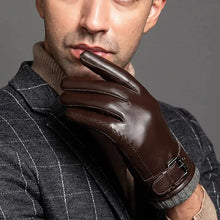 Load image into Gallery viewer, Men&#39;s Winter Leather Gloves
