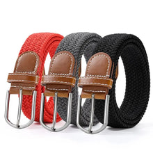 Load image into Gallery viewer, Elastic Leather Belt Alloy Buckle - Vegan leather - Imported
