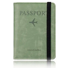 Cargar imagen en el visor de la galería, Blocking Passport Holder Leather Travel Wallet
