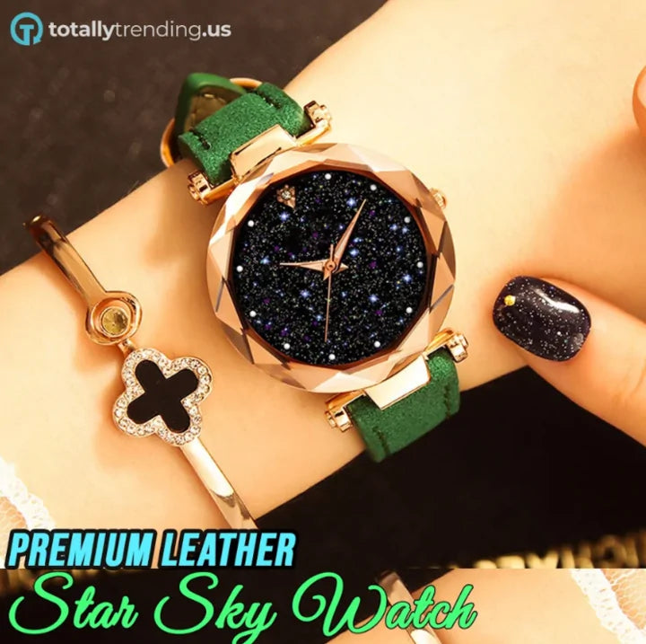 Reloj Star Sky de cuero premium - Cuero vegano importado