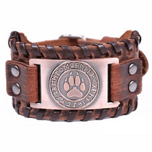 Cargar imagen en el visor de la galería, Bear Paw Handmade Braided Genuine Leather Strap
