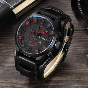 Male Leather Wristwatch