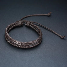 Cargar imagen en el visor de la galería, Braided Wrap Leather Bracelets
