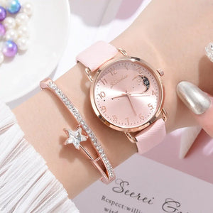 Conjunto de pulsera y reloj Moon