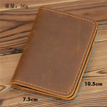Charger l&#39;image dans la galerie, 1052 New Arrival Vintage Men&#39;s Genuine Leather Credit Card Holder Small Wallet Money Bag ID Card Case Mini Purse For Male
