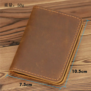 1052 New Arrival Vintage Men's Genuine Leather Credit Card Holder Small Wallet Money Bag ID Card Case Mini Purse For Male