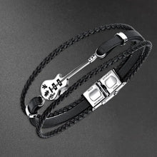 Charger l&#39;image dans la galerie, Bracelet en cuir multicouche classique tissé à la main - Cuir végétalien - Importé
