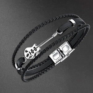 Pulsera clásica de cuero multicapa tejida a mano - Cuero vegano - Importado