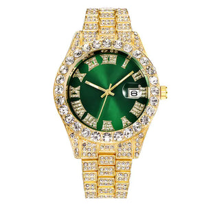 Reloj de pulsera romano de diamantes