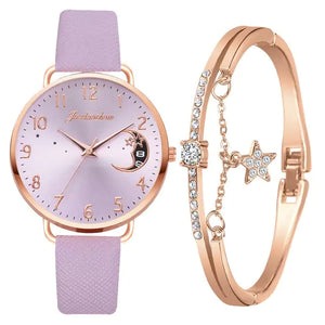 Conjunto de pulsera y reloj Moon