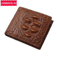 Charger l&#39;image dans la galerie, Men Genuine Cow Leather Wallets Crocodile Skin Money Clip Fashion Purses Coin Pocket Short Top Quality Male Wallets
