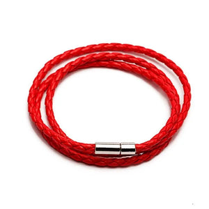 Pulsera de cuero trenzado de PU de moda colorida - Cuero vegano - Importado