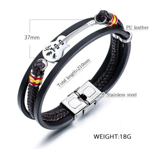 Casual Braided Leather Bracelets - Vegan leather - Imported