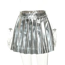 Load image into Gallery viewer, Pleated Faux Leather Mini Skirt
