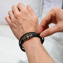 Load image into Gallery viewer, Braided Leather Bracelet Jewelry Gift - Vegan leather - Imported
