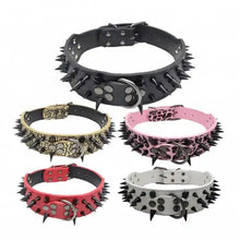 Cargar imagen en el visor de la galería, Spiked Studded Leather Collars
