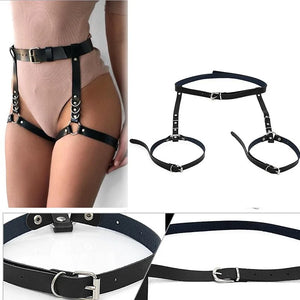 Harness Waist Belt Leather Garters