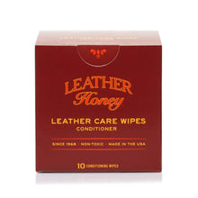 Cargar imagen en el visor de la galería, Leather Care Wipes (10 Pack) - individually packaged leather conditioner and cleaner wipes by Leather Honey, perfect for on-the-go use.
